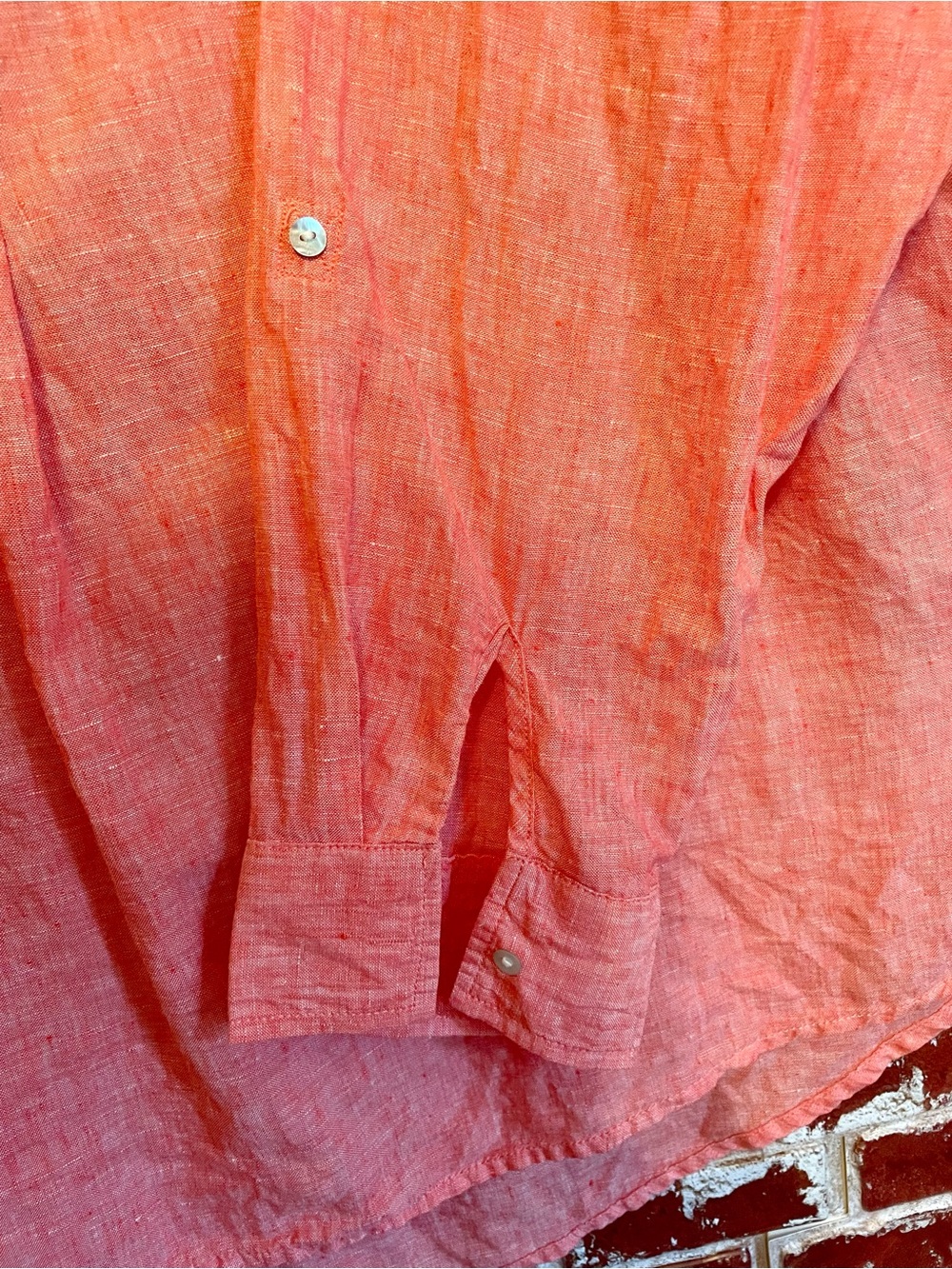 Sigrid Olsen Linen Coral Popiver Tunic Blouse. Size 2X. - Picture 4 of 10